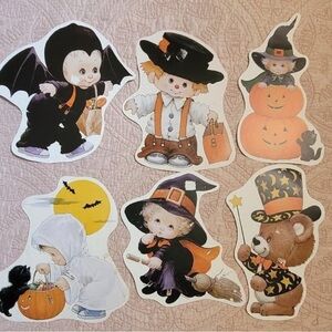 Morehead Vintage Cutesy Halloween Paper Cutouts Sealed in Package